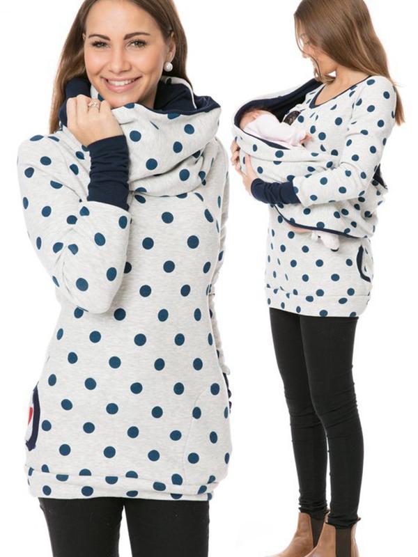 Dulcira | Maternity Chaps Nurse Sweatshirts Floral Print Bags Zipper Nursing Clothing