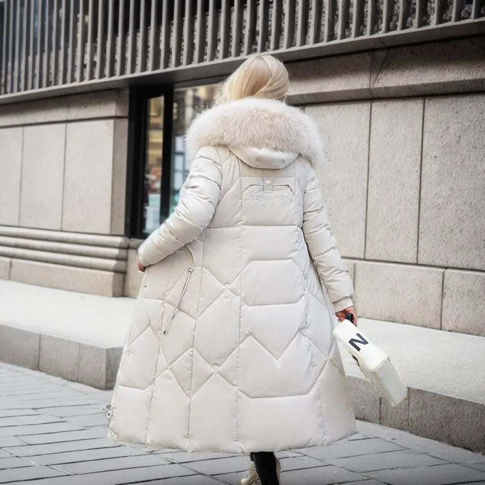 Dulcira | Long Winter Coat with Fur Hood
