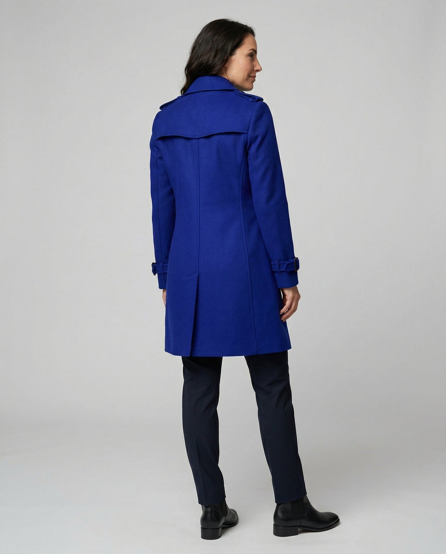 Ladies Wool Winter Coat with Classic Cut & Winter Design Dulcira