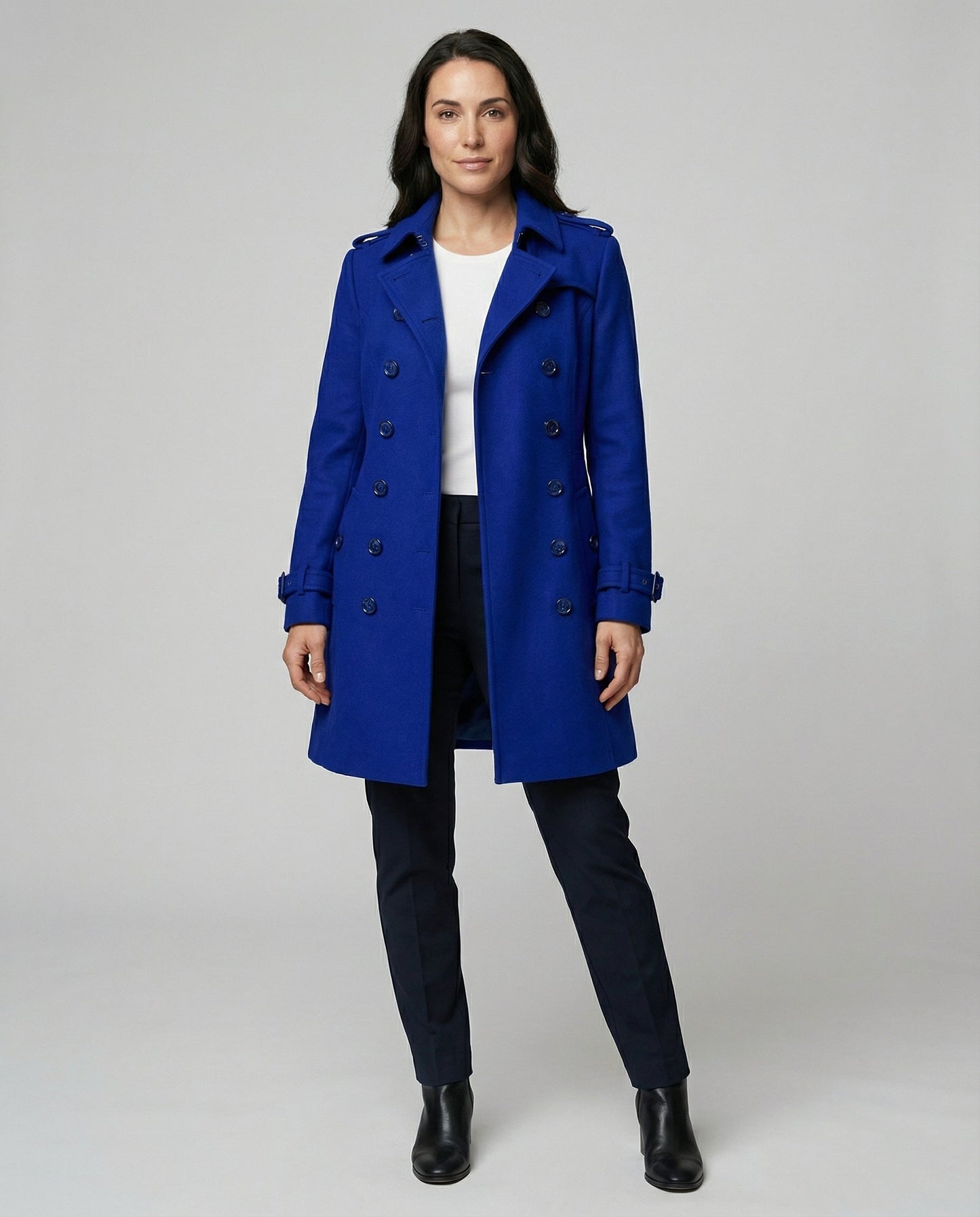 Ladies Wool Winter Coat with Classic Cut & Winter Design Dulcira