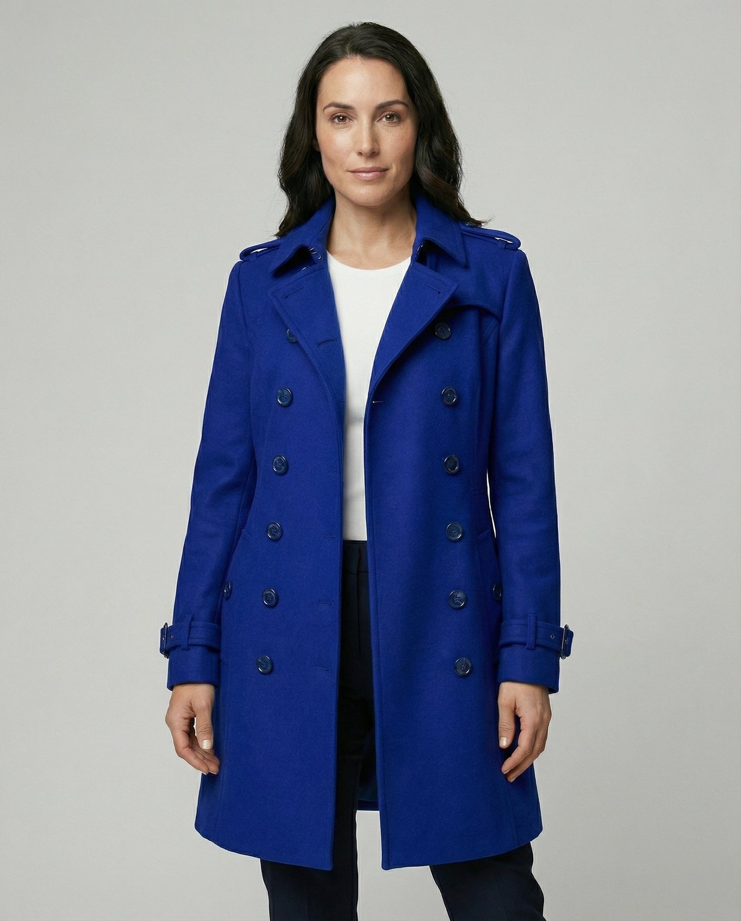 Ladies Wool Winter Coat with Classic Cut & Winter Design Dulcira