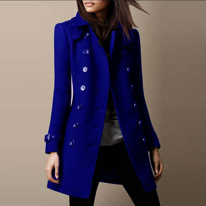 Ladies Wool Winter Coat with Classic Cut & Winter Design Dulcira