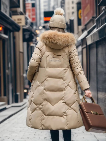 Dulcira | Long Winter Coat with Fur Hood