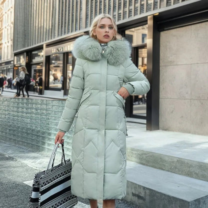 Dulcira | Long Winter Coat with Fur Hood
