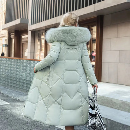 Dulcira | Long Winter Coat with Fur Hood