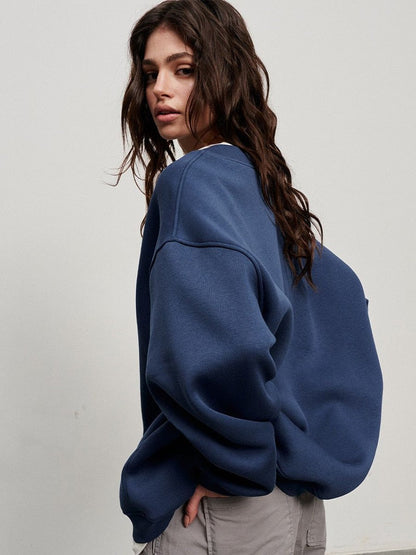 Dulcira | Women's Oversized Sweatshirt In Solid Color Design