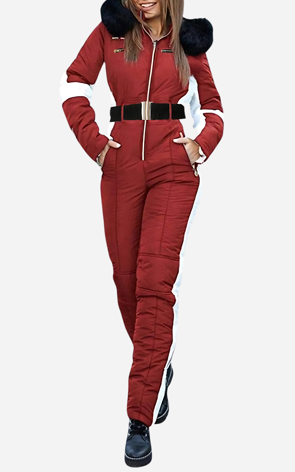 Dulcira | Ski Overall 1 Piece with Belt Women's Elegance and Warmth