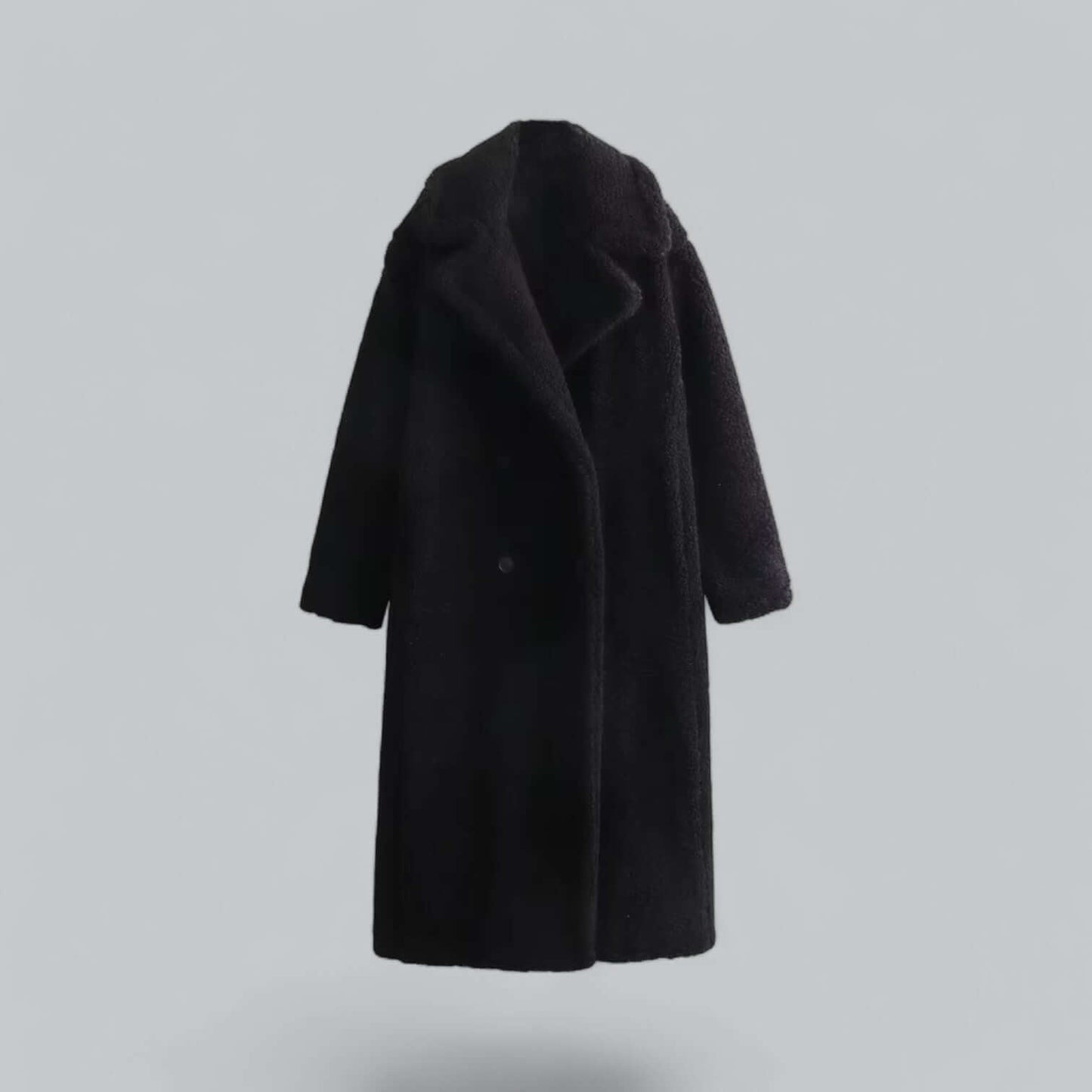 Women's Faux Fur Jacket with Teddy Look & Long Fit Dulcira