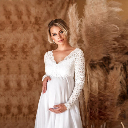 Dulcira | Elegant Lace Maxi Dress for Pregnant Women