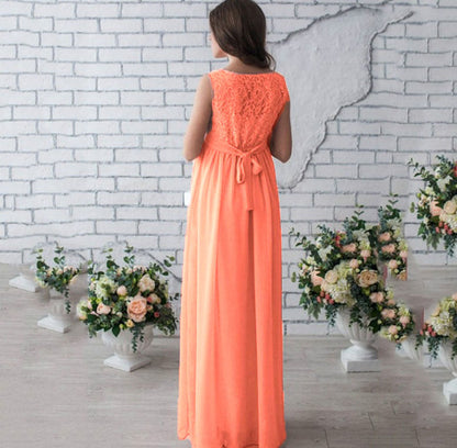 Women Elegant Lace Maternity Maxi Dress Dulcira