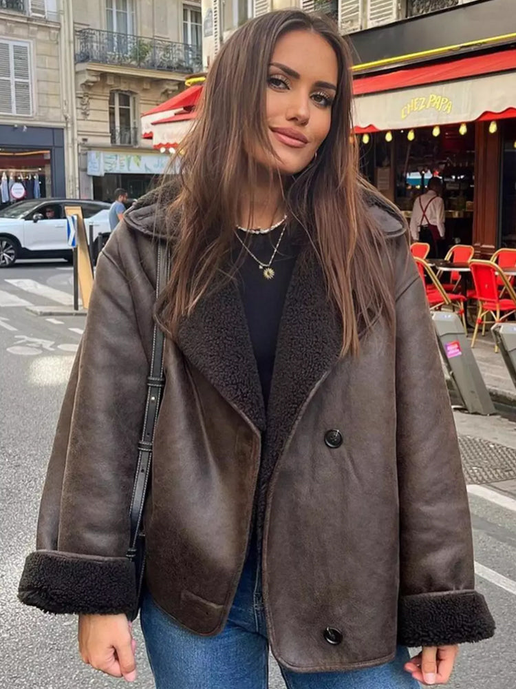 Dulcira | Oversized Ladies Jacket with Fur