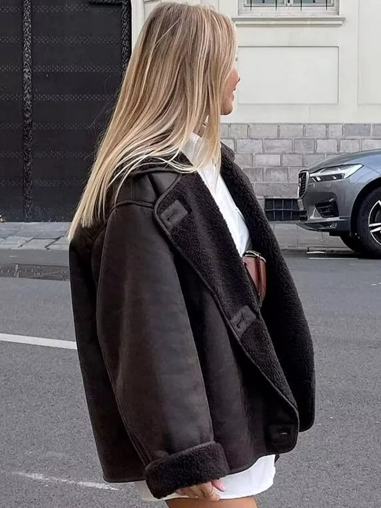 Dulcira | Oversized Ladies Jacket with Fur