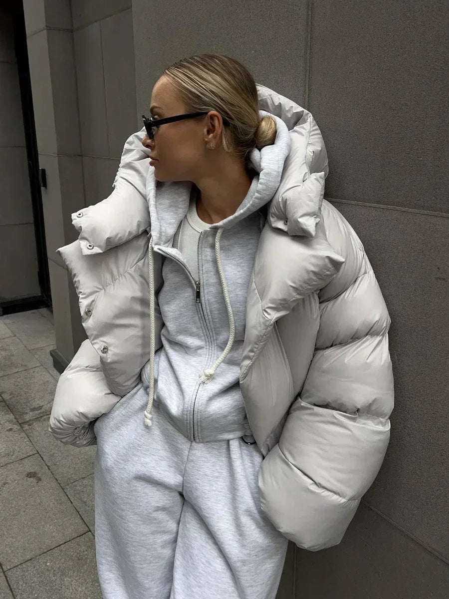 Dulcira | Women's Winter Puffer Jacket with Hood and Oversized Style