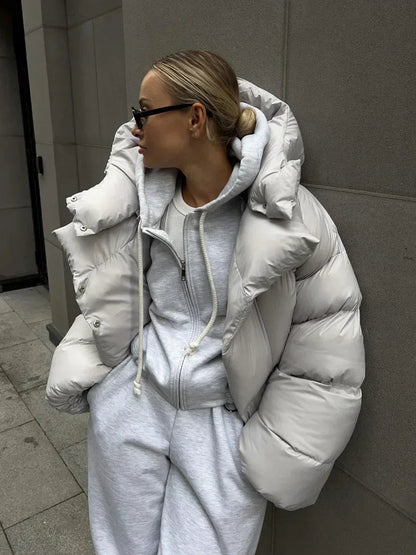 Dulcira | Women's Winter Puffer Jacket with Hood and Oversized Style