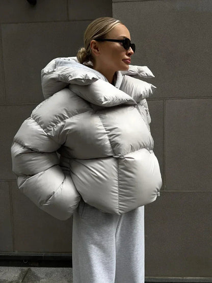 Dulcira | Women's Winter Puffer Jacket with Hood and Oversized Style