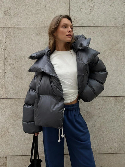 Dulcira | Women's Winter Puffer Jacket with Hood and Oversized Style