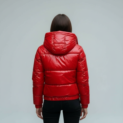 Dulcira | Insulated Shiny Hooded Women's Winter Jacket