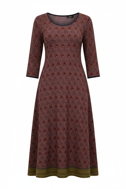 Dulcira | Geometric Printed Retro Dress Spandex & Microfiber