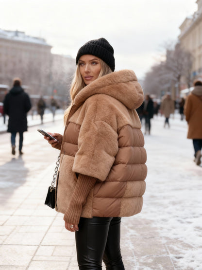 Dulcira | Luxurious Modern Bomber Jacket with Hood