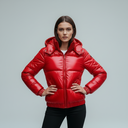 Dulcira | Insulated Shiny Hooded Women's Winter Jacket