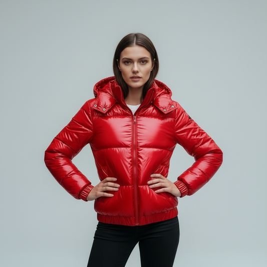 Dulcira | Insulated Shiny Hooded Women's Winter Jacket