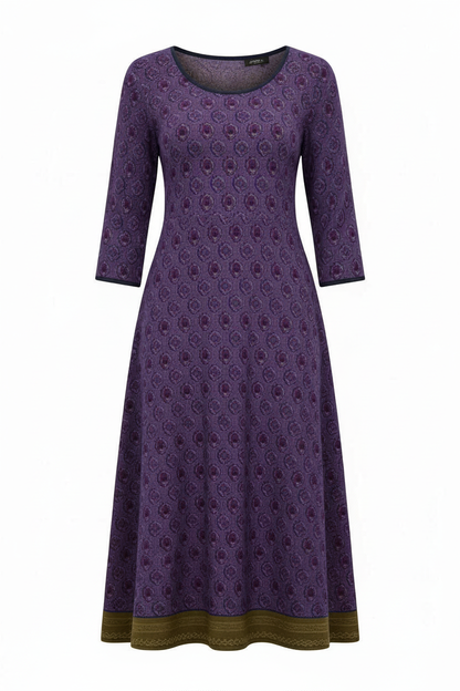 Dulcira | Geometric Printed Retro Dress Spandex & Microfiber