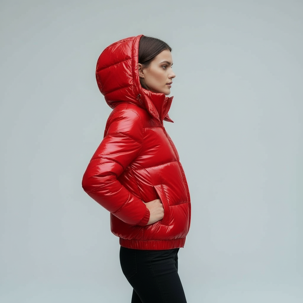 Dulcira | Insulated Shiny Hooded Women's Winter Jacket