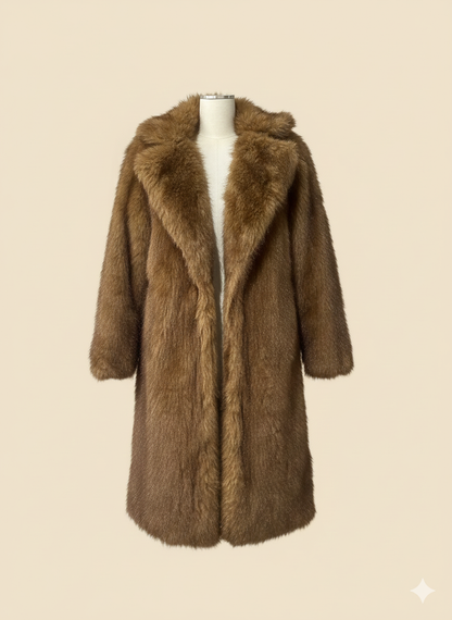 Ladies Luxurious Faux Fur Coat Dulcira