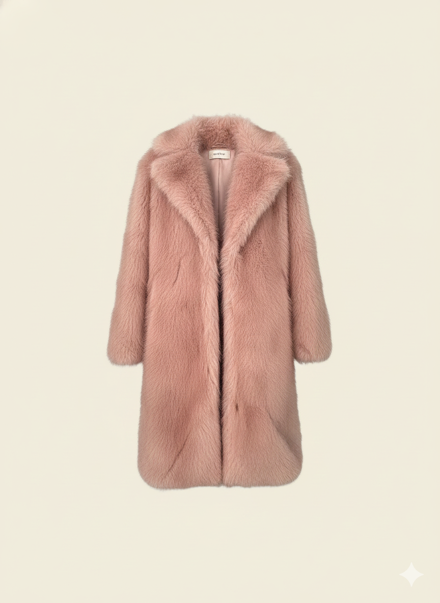 Ladies Luxurious Faux Fur Coat Dulcira