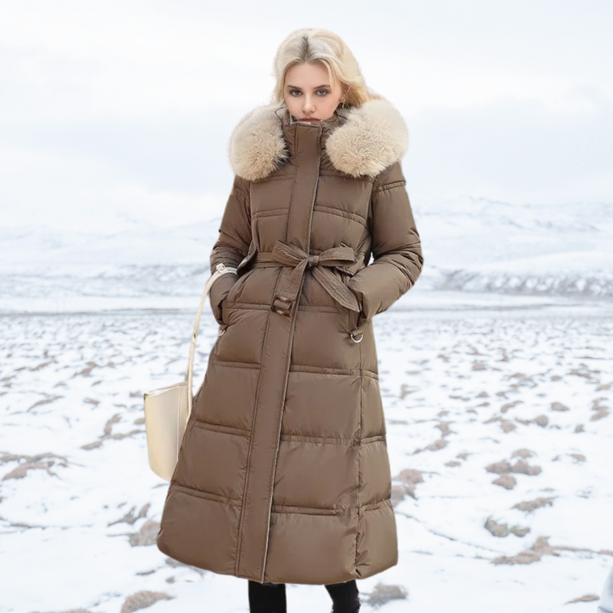 Dulcira | Luxurious Winter Coat with Faux Fur Collar