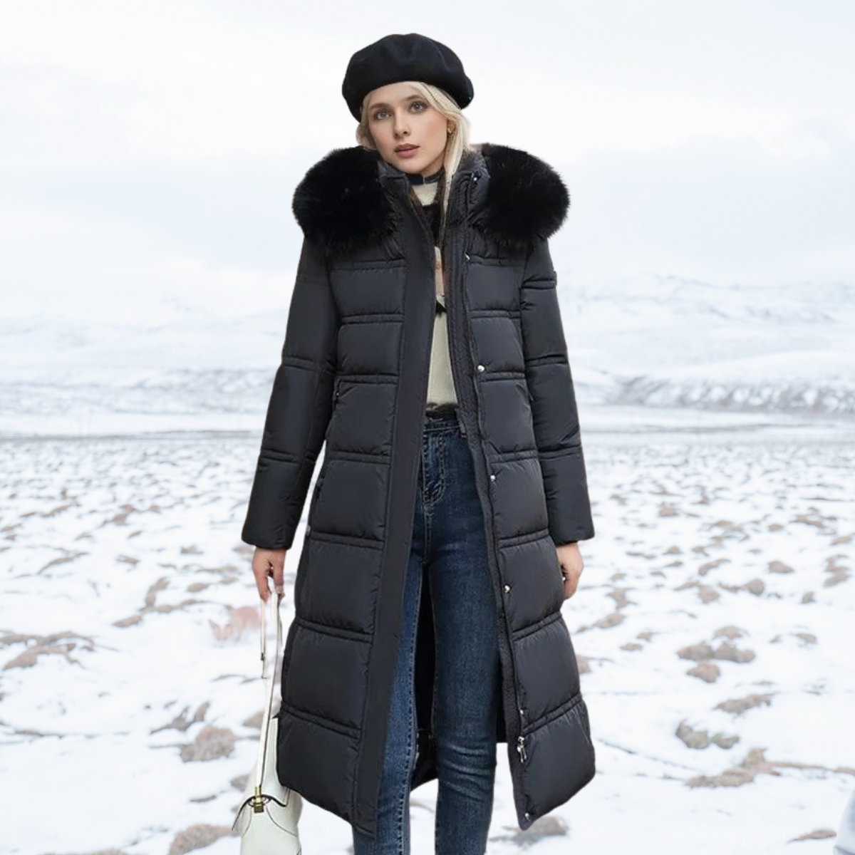 Dulcira | Luxurious Winter Coat with Faux Fur Collar