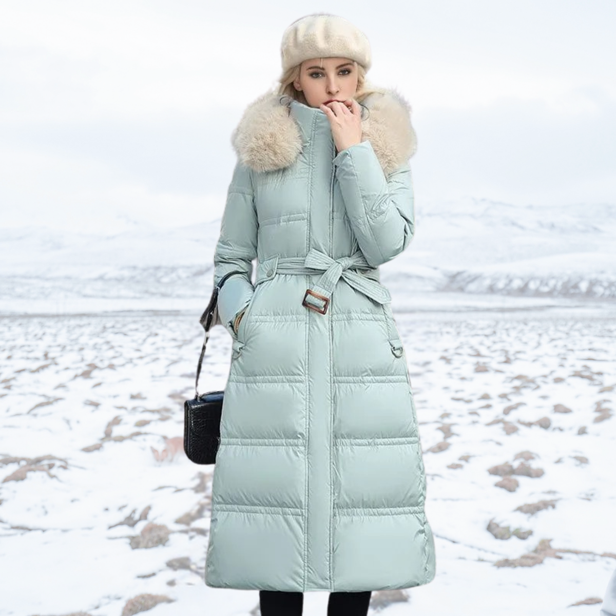 Dulcira | Luxurious Winter Coat with Faux Fur Collar