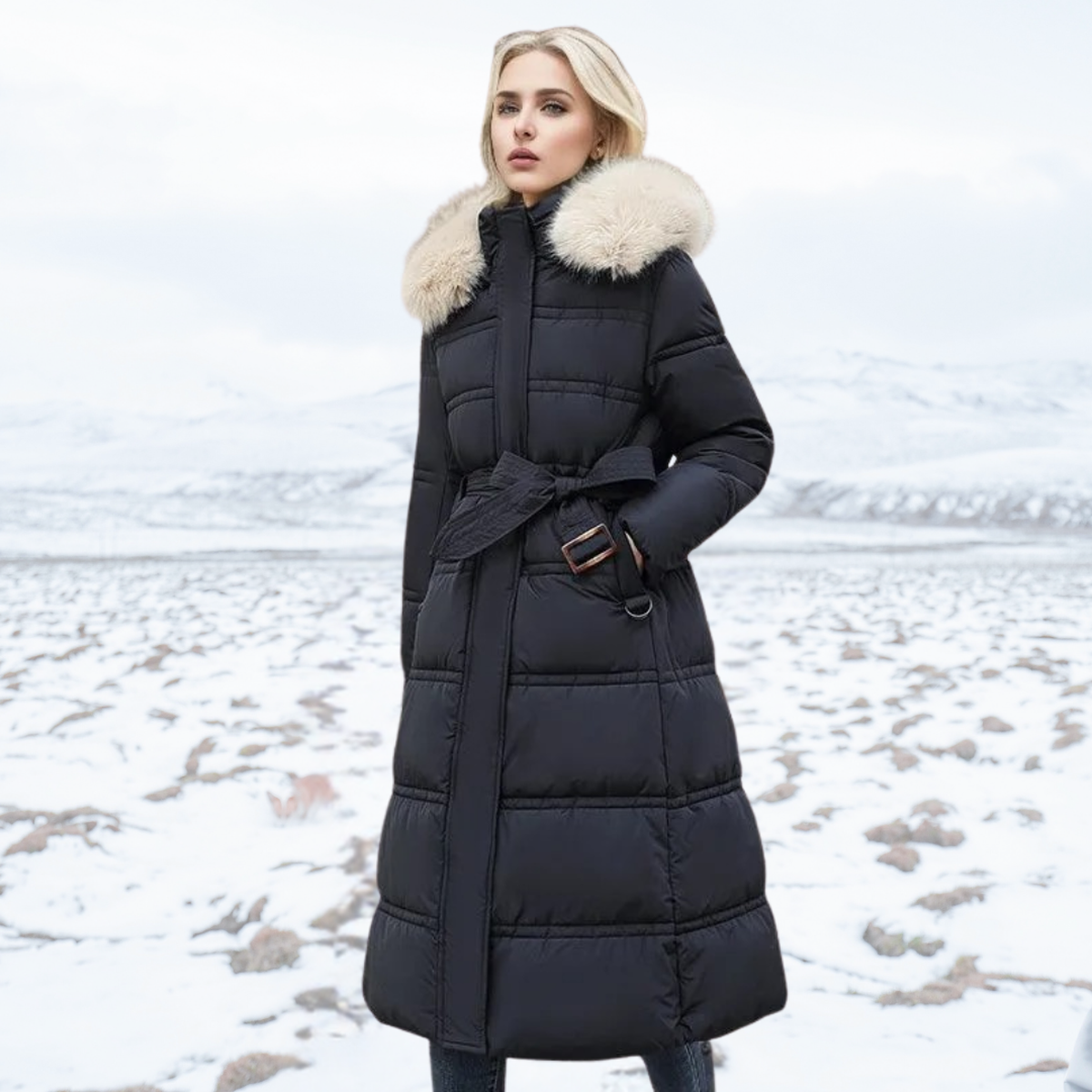 Dulcira | Luxurious Winter Coat with Faux Fur Collar