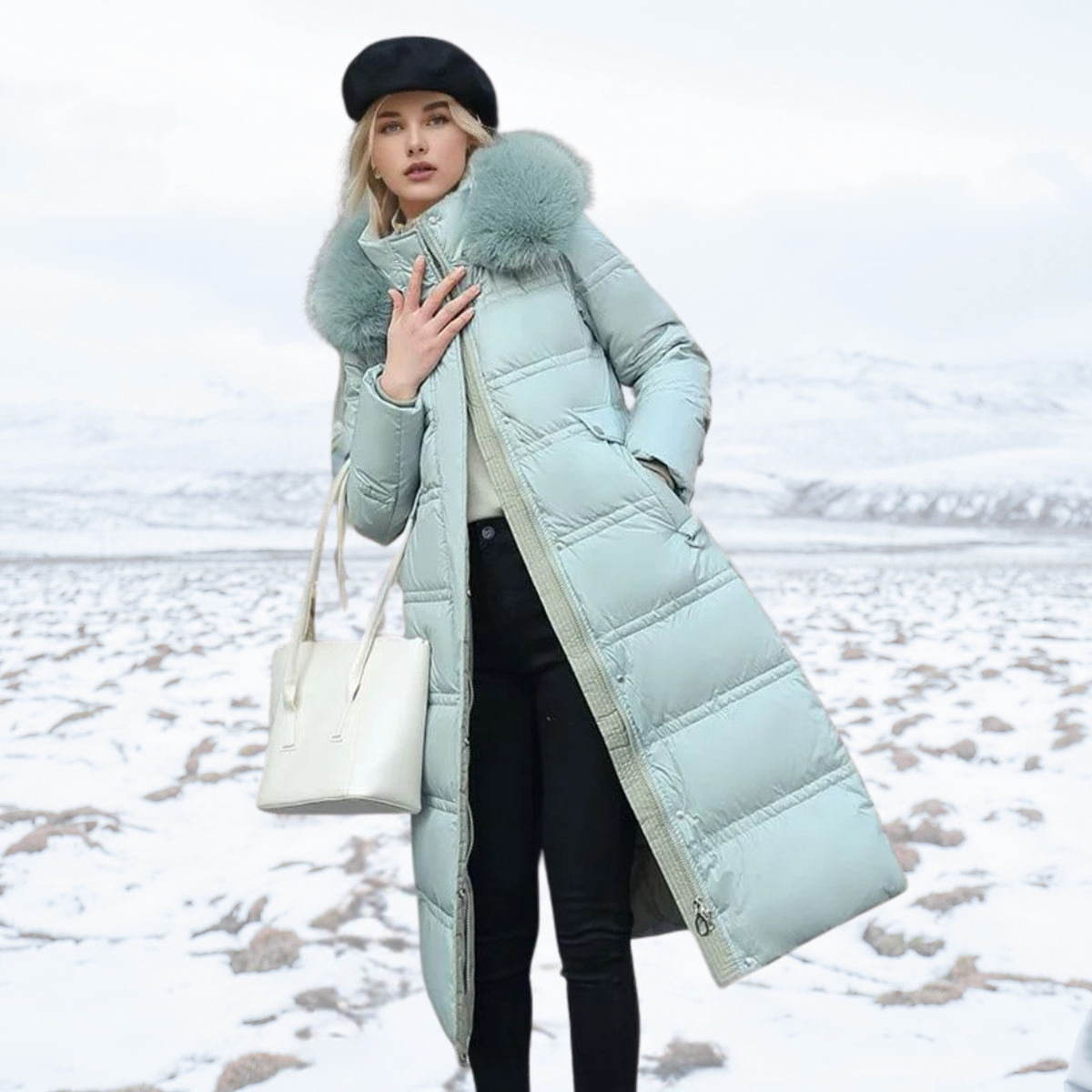 Dulcira | Luxurious Winter Coat with Faux Fur Collar