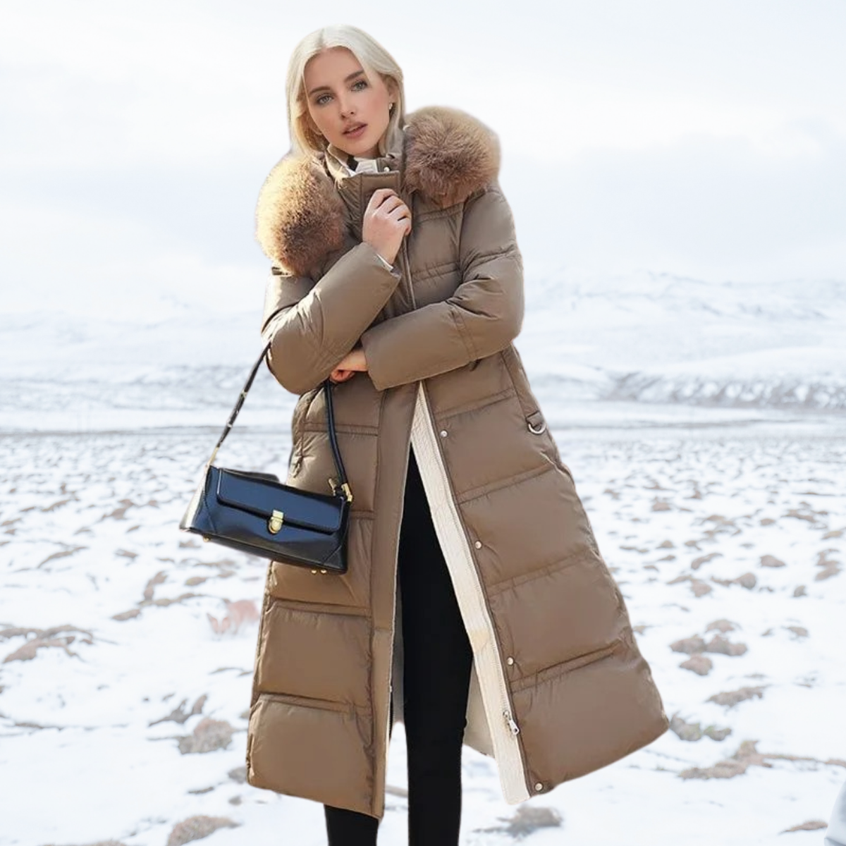 Dulcira | Luxurious Winter Coat with Faux Fur Collar