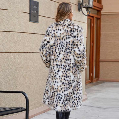 Women's Cozy Leo Coat with Belt and Collar