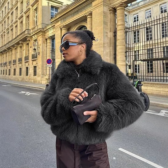 Women Designer Faux Fur Jacket