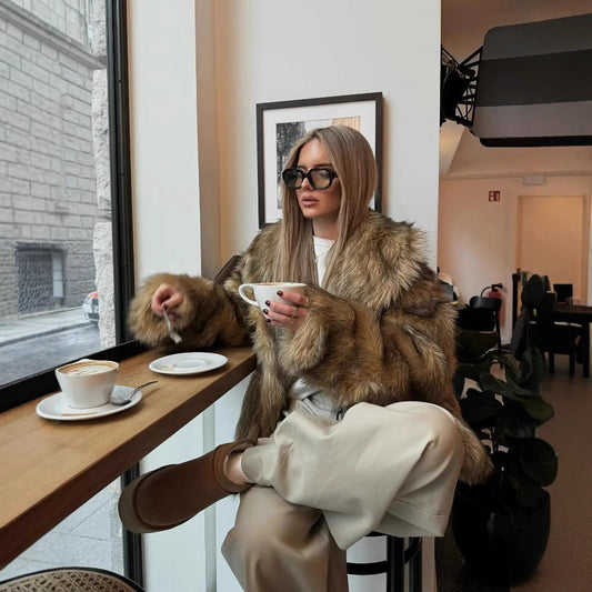 Dulcira | Women's Cozy Faux-Fur Jacket with Soft Lining