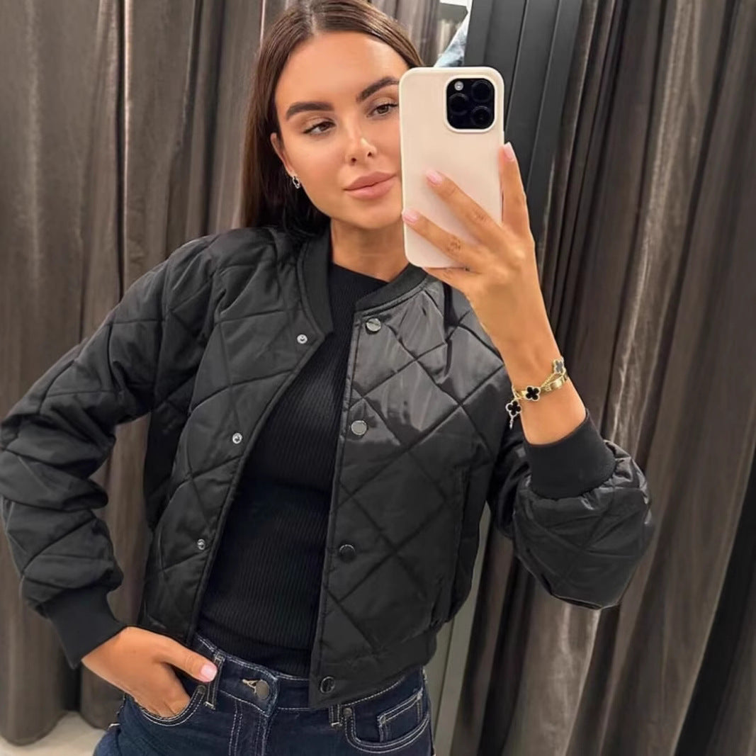 Dulcira | Women's Quilted Short Jacket with Practical Button Closure