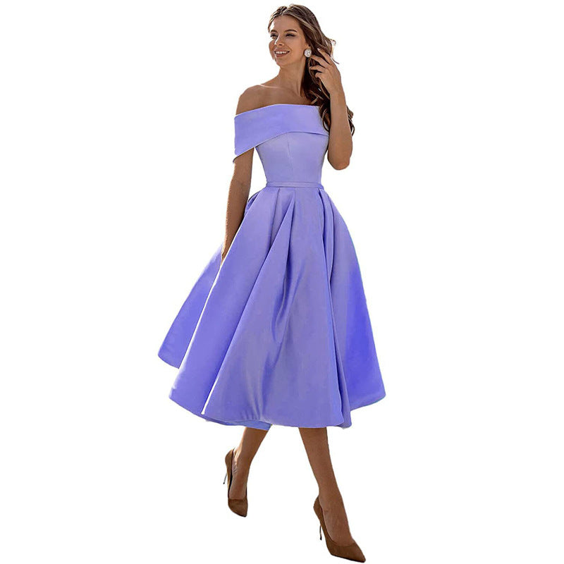 Dulcira | Versatile Strapless Satin Dress for Parties