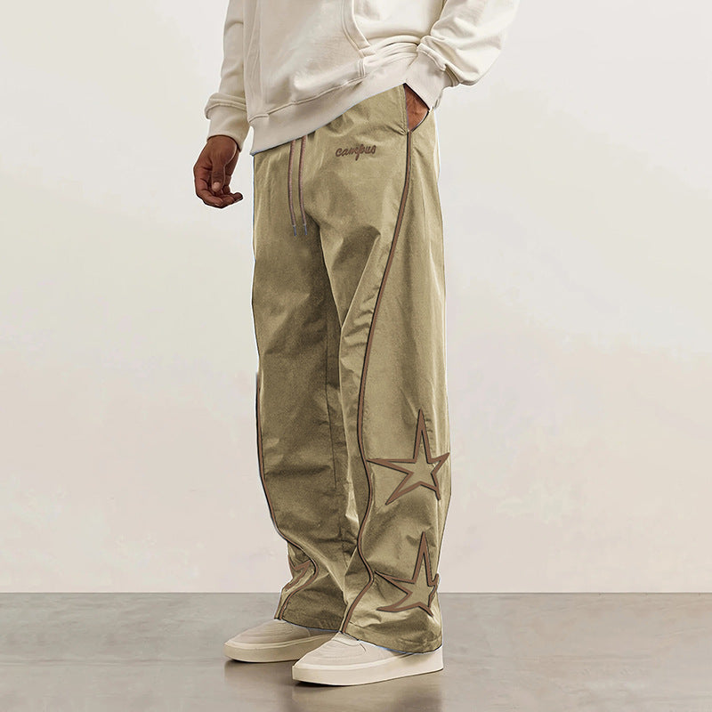 Men's Casual Sports Pants with Striking Star Design Dulcira