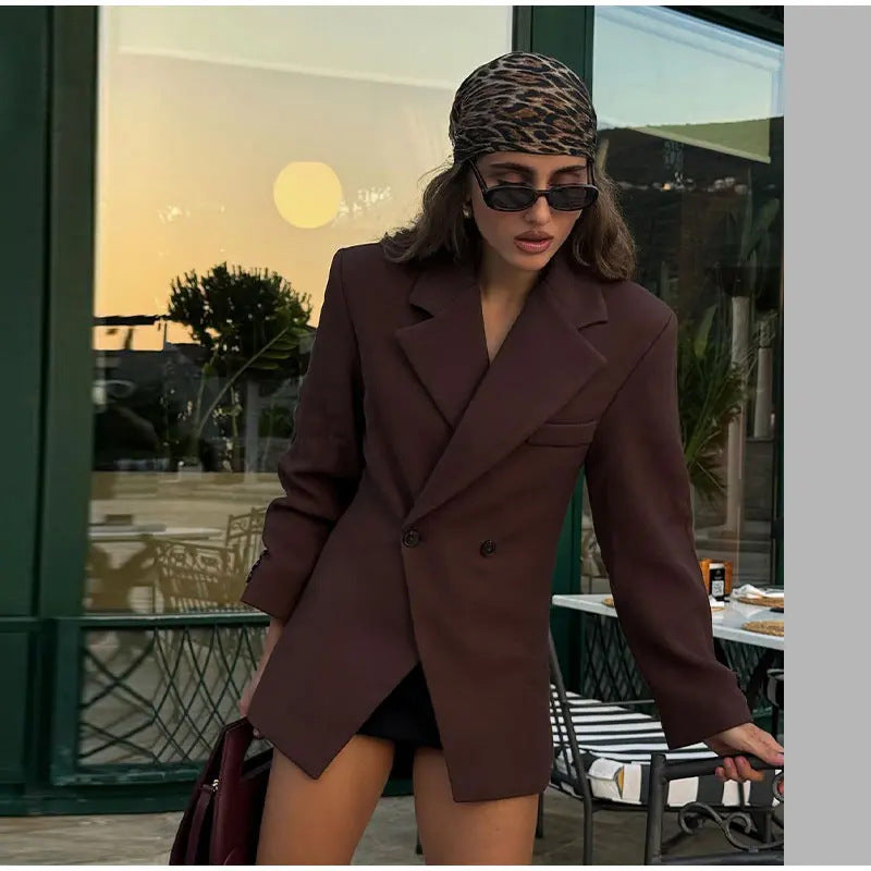 Dulcira | Women's Fashion Blazer with Double Button Placket and Tailored Cut