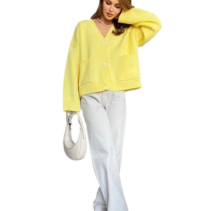 Dulcira | Women oversized cardigan with pockets and modern cut