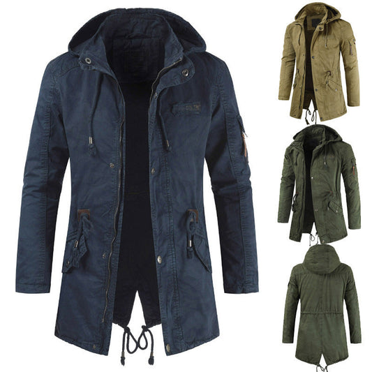 Men's Casual and Functional Parka Jacket with Hood and Practical Pockets Dulcira