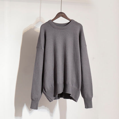 Dulcira | Women chunky knit sweater with loose fit and casual V-neck