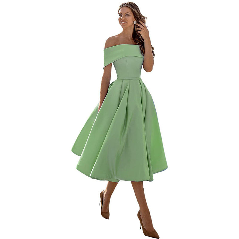 Dulcira | Versatile Strapless Satin Dress for Parties