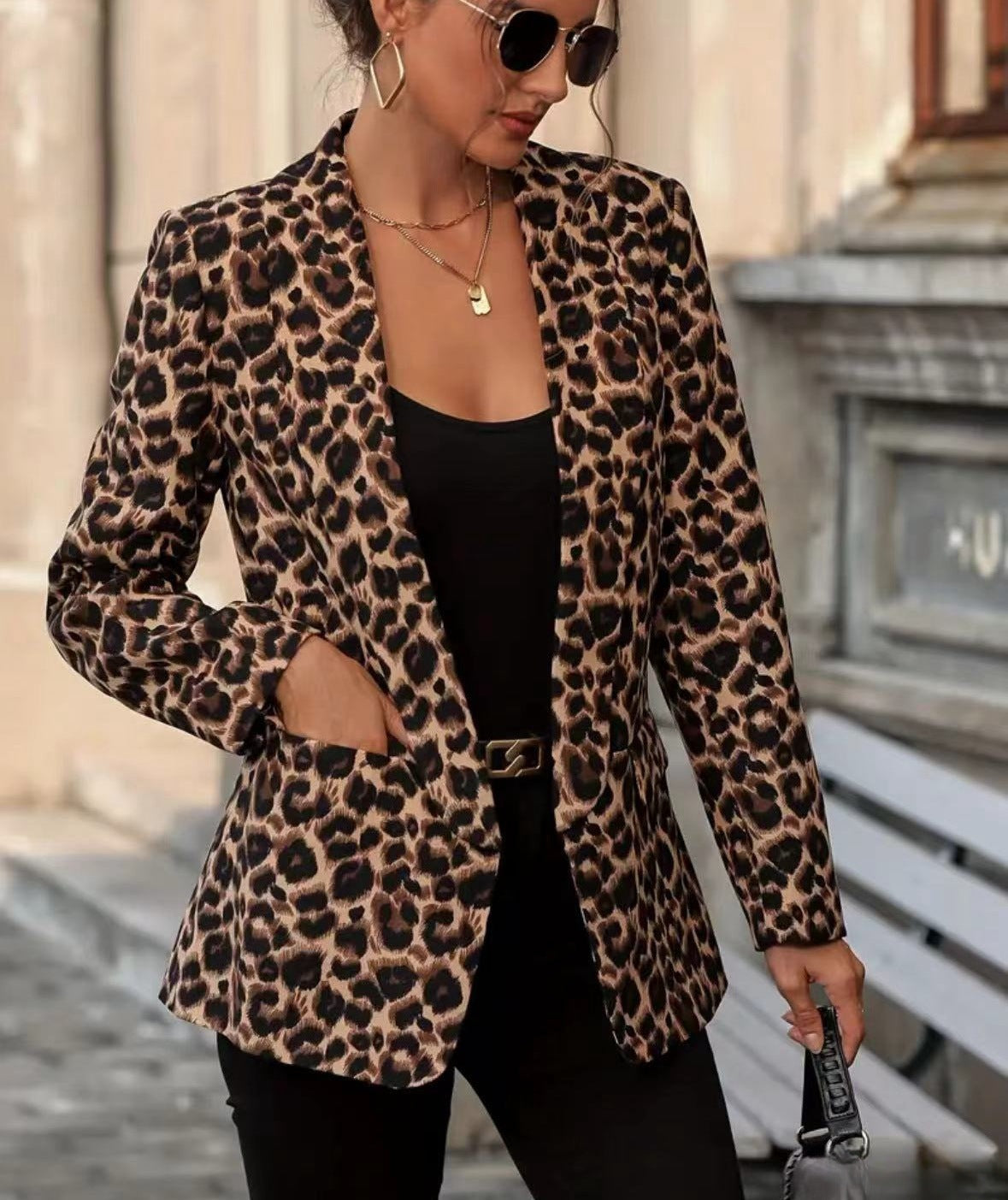 Dulcira | Women's Stylish Blazer In Leopard Design with Slim Fit