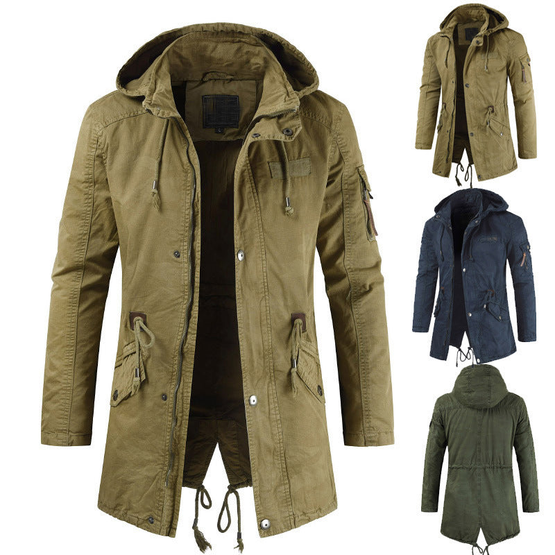 Men's Casual and Functional Parka Jacket with Hood and Practical Pockets Dulcira