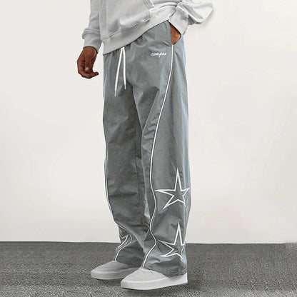 Men's Casual Sports Pants with Striking Star Design Dulcira