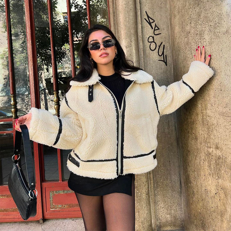 Dulcira | Women’s fleece jacket with high collar